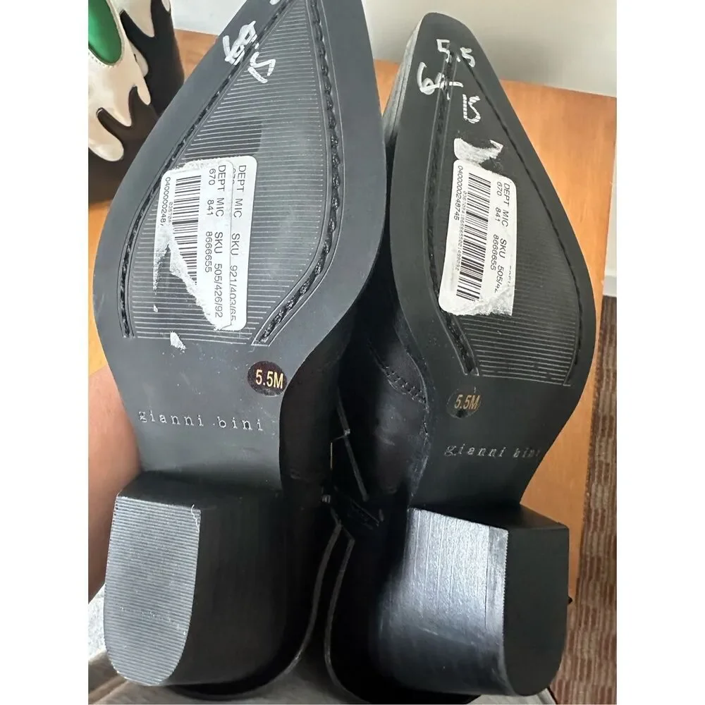 Gianni Bini Conley Flame Leather Western Foldover Boots, Women US Size 6 & 5.5 - Picture 8 of 10